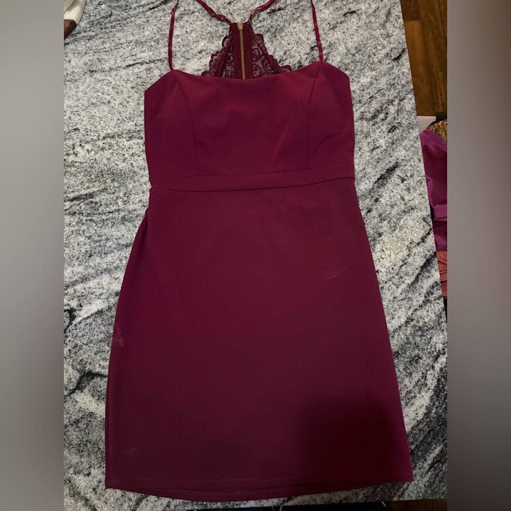 Elegant Burgundy Dress